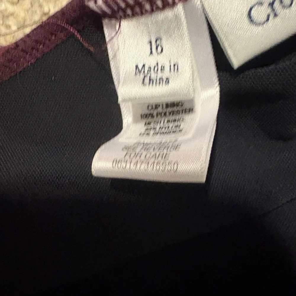 Croft & Barrow Burgundy Ruched Swimsuit - Picture 5 of 7